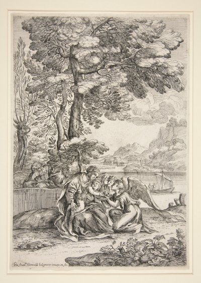 Descanse na fuga para o Egito de Giovanni Francesco Grimaldi