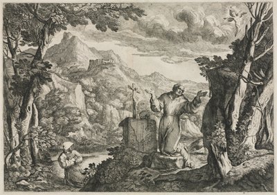 São Francisco de Assis Recebendo os Estigmas. de Giovanni Francesco Grimaldi