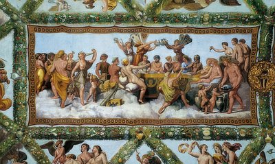 O casamento de Cupido e Psique. 1510-1517 de Giovanni Francesco Penni