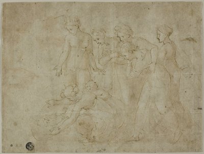 Descoberta de Moisés de Giovanni Francesco Penni