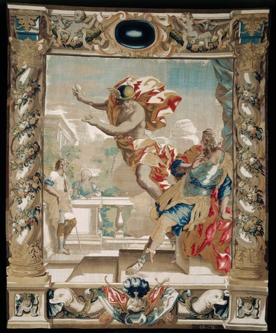 Mercúrio diz a Enéias para deixar Cartago, 1679 de Giovanni Francesco Romanelli