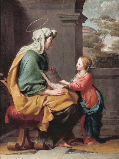 A educação da Virgem Maria de Giovanni Francesco Romanelli