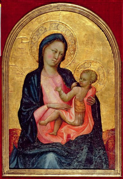 Madonna of Humility, c.1410 (tempera e folha de ouro no painel) de Giovanni Francesco Toscani