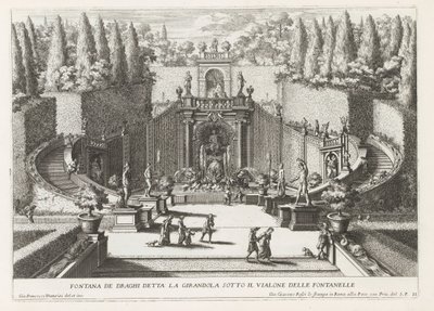 Fonte dos Dragões em de tuinen van de Villa d