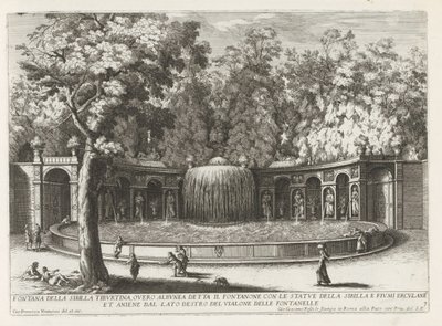 Fonte Ovato em de tuinen van de Villa d