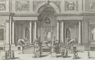 Fonte de Mercúrio no jardim da Villa Medici..., 1691 ou depois. de Giovanni Francesco Venturini