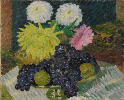 Dálias e uvas, 1908. de Giovanni Giacometti
