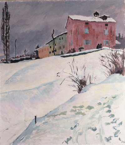 A Casa Vermelha, 1912 de Giovanni Giacometti