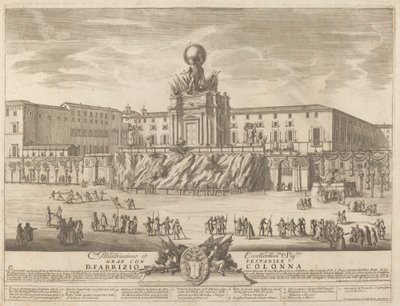 O Templo de Janus, para o Festival "Chinea" de Giovanni Girolamo Frezza after Alessandro Specchi