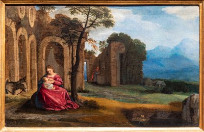 Descanso durante o voo para o Egipto de Giovanni Girolamo Savoldo