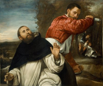 A Morte de São Pedro Mártir, 153035. de Giovanni Girolamo Savoldo