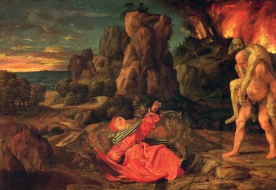 A Tentação de Santo António, c.1530 (óleo sobre madeira) de Giovanni Girolamo Savoldo