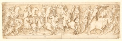 Ataque aos alemães (LXIII); seus chefes são capturados (parcialmente restaurados na coluna; LXIV) de Giovanni Guerra