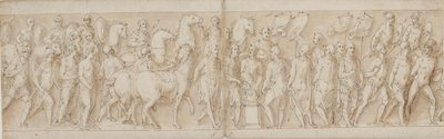 As mulheres capturadas são levadas (final da LXXIII); desfile dos salva-vidas (LXXIV); Marco Aurélio sacrifica em um altar (LXXV); Marcus Aurelius assiste a um ataque (início de LXXVI) de Giovanni Guerra