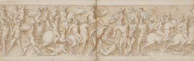 ataque romano (final de LXXVI); chefes bárbaros são feitos prisioneiros (LXXVII); partida para uma batalha com os sármatas (início de LXXVIII) de Giovanni Guerra