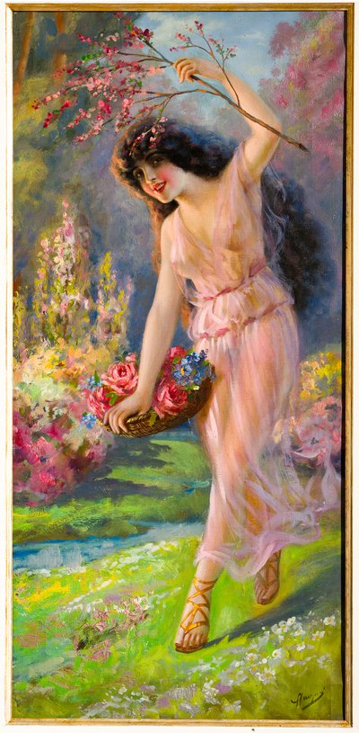 Ninfa jovem (óleo sobre tela) de Giovanni Guerzoni