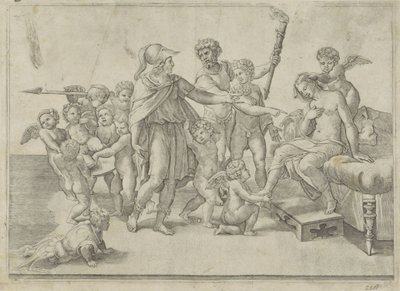 Casamento de Alexandre e Roxana de Giovanni Jacopo Caraglio (attributed to)