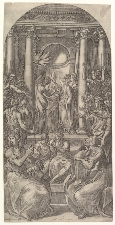 O Casamento da Virgem, ca. 1525 de Giovanni Jacopo Caraglio
