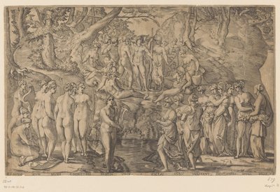 Concurso entre as Musas e os Pierides de Giovanni Jacopo Caraglio