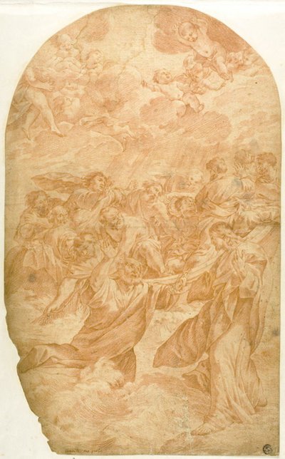 Cristo convocando São Pedro para andar sobre as águas de Giovanni Lanfranco