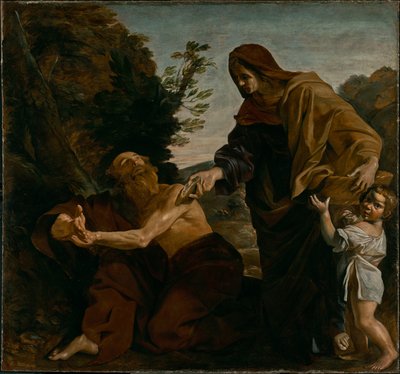 Elias recebe o pão da viúva de Sarepta de Giovanni Lanfranco