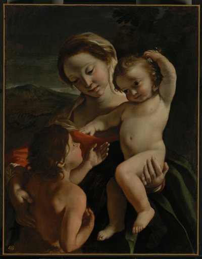 Nossa Senhora e o Menino com o Menino São João Batista de Giovanni Lanfranco
