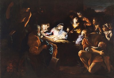 A Adoração dos Pastores (A Noite) de Giovanni Lanfranco