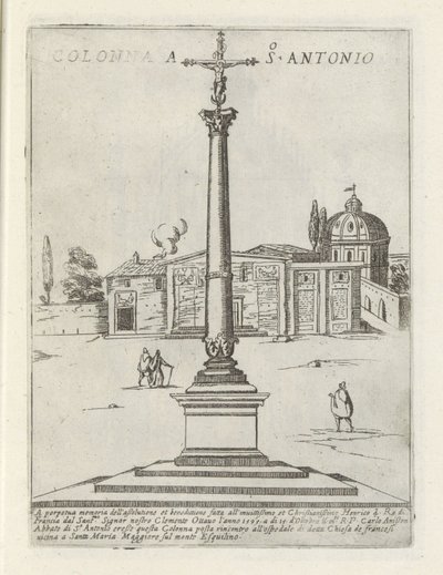 Coluna de Santo Antonio Colonna a S. Antonio (título no objeto) Monumentos e edifícios modernos e antigos em Roma (título da série) Ornamenti di fabriche antichi et moderni dell