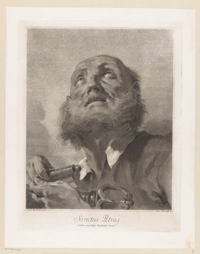 Apóstolo Pedro São Pedro (título no objeto) Apóstolos (título da série) de Giovanni Marco Pitteri