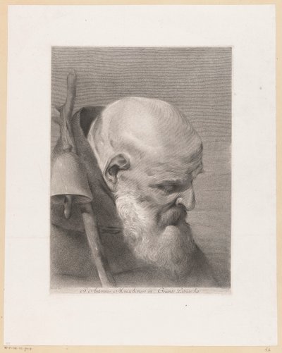 Santo Antônio, o Grande
S. Antonius Monachorum em Griente Patriarcha (título sobre o objecto) de Giovanni Marco Pitteri