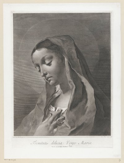 Maria
Trinitatis delicia Virgo Maria (título sobre o objecto) de Giovanni Marco Pitteri