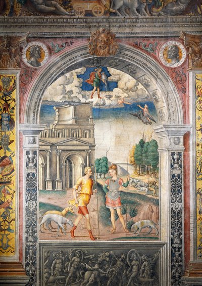 Fresco por Giovanni Maria Falconetto (1468-1535), Salão do Zodíaco, Palazzo D