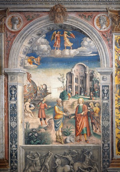 Fresco por Giovanni Maria Falconetto (1468-1535), Salão do Zodíaco, Palazzo D