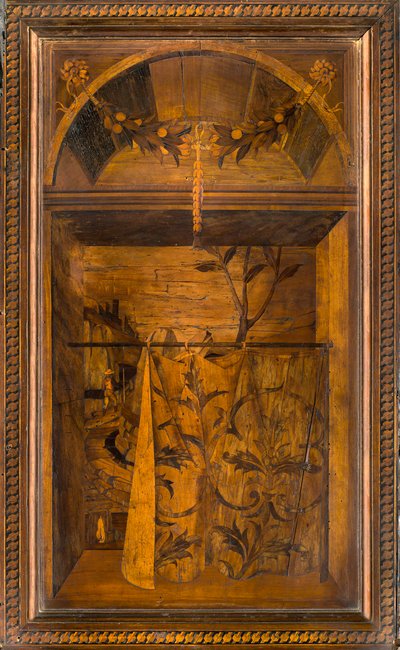 Coro Canônico Ligeano, Inlaid de Giovanni Maria Platina 1484, Superior Stall de Giovanni Maria Platina