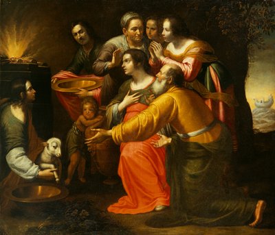 O Sacrifício de Noé após a Inundação (óleo sobre tela) de Giovanni Martinelli
