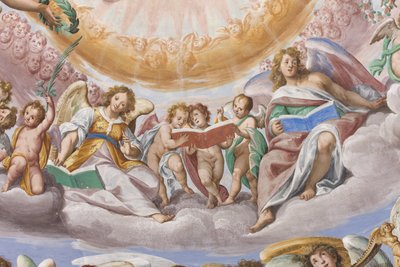 Anjos e putti cantando (detalhe de 3496733) de Giovanni Mauro della Rovere