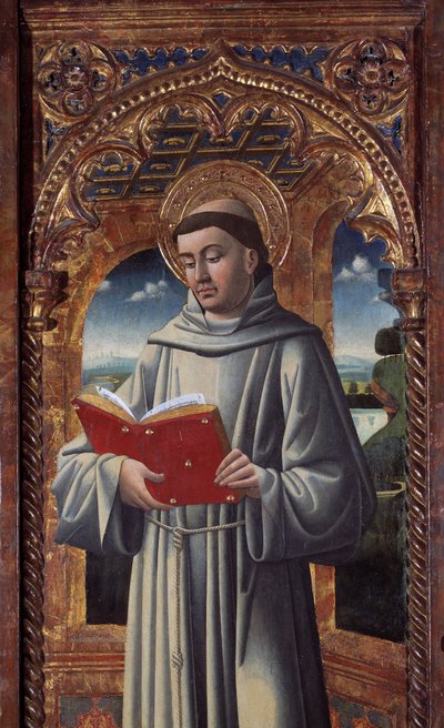 Natividade e santos, detalhe (Pintura de Giovanni Mazone