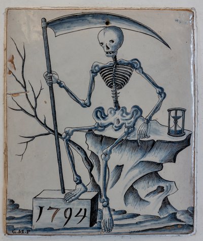 Placa com alegoria de morte de Giovanni Meazzi