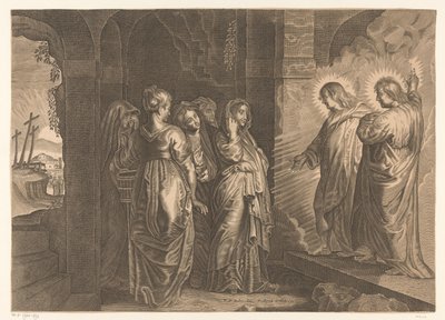 Santas mulheres no túmulo de Cristo de Giovanni Merlo (attributed to)