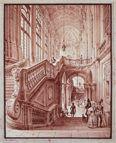 Salão do Palazzo Madama, de Giovanni Migliara (1785-1837) de Giovanni Migliara