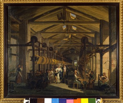 A seda a girar. Pintura de Giovanni Migliara de Giovanni Migliara