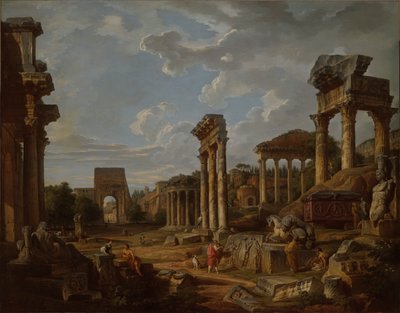 Um Capriccio do Fórum Romano de Giovanni Paolo Panini