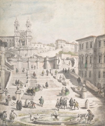 Escadaria Espanhola, c. 1756-58. de Giovanni Paolo Panini