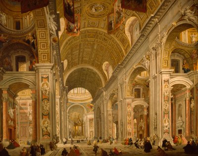 Interior da Basílica de São Pedro de Giovanni Paolo Pannini