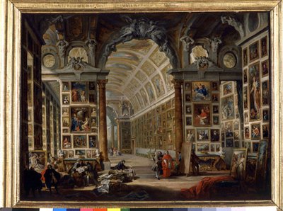 A galeria do Cardeal Silvio Valenti Gonzague (Gonzaga em italiano de Giovanni Paolo Pannini