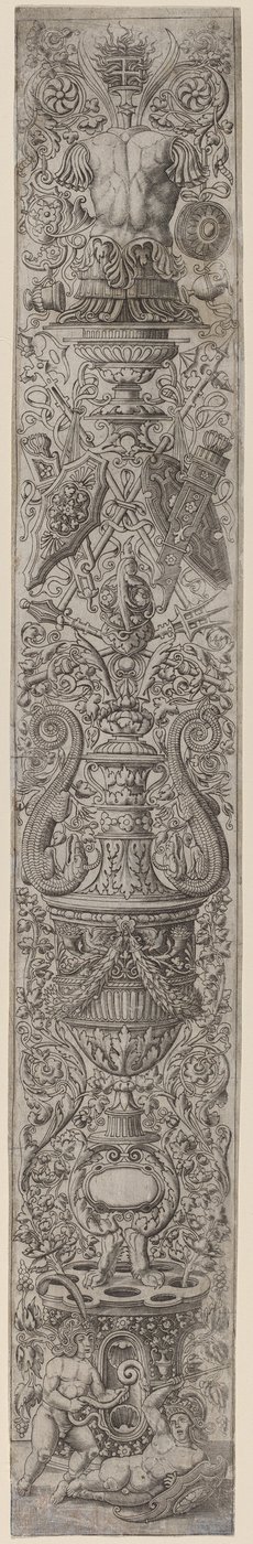 Painel Ornamental: Duas Crianças Usando Capacetes de Giovanni Pietro Birago and Zoan Andrea