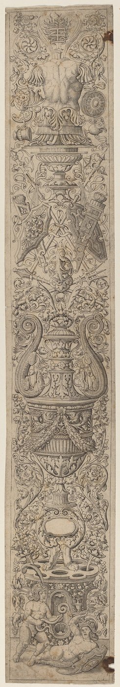 Duas crianças usando capacetes de Giovanni Pietro Birago and Zoan Andrea