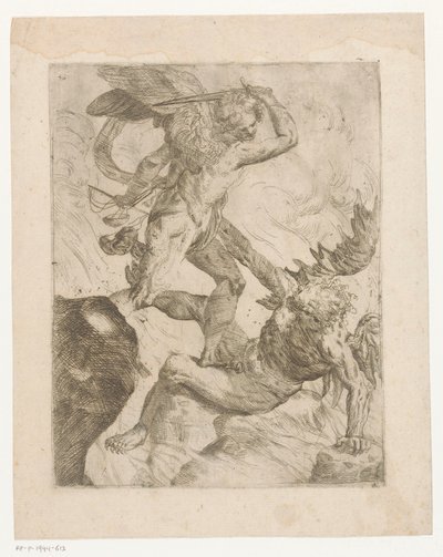 Arcanjo Miguel lutando contra o diabo de Giovanni Pietro Possenti
