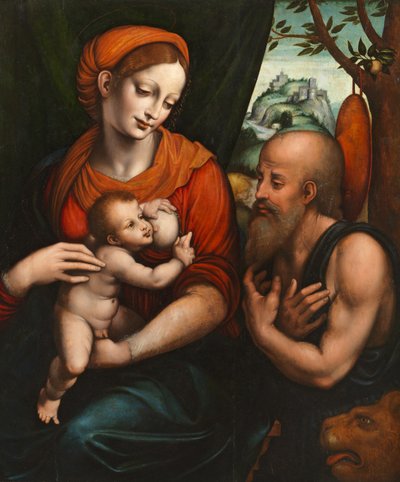 Virgem e Criança com São Jerónimo de Giovanni Pietro Rizzoli (attr. to) Giampietrino