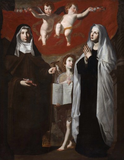 Santa Isabel da Hungria e Santa Francisca de Roma, 1634 de Giovanni Ricca